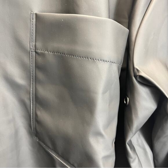 Rains Shirt Unisex Show L/XL Black Button Down - Picture 2 of 14